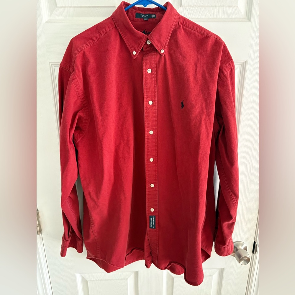 Polo by Ralph Lauren Classic Red Button Down Shirt